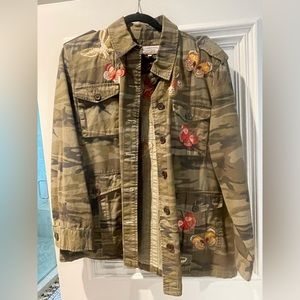 Johnny Was Camo and floral jacket